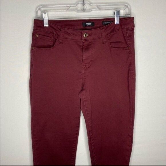 Kensie Jeans Women’s 8/29 Maroon Burgundy Denim Knockout Skinny Mid Rise Stretch - Picture 3 of 9